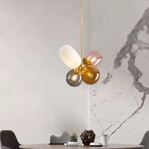 Dropshipping Shopify Glass <b>Balloon</b> Multi Head Pendant Light Creative Art Hanging Lamp For Dining Living Kids Bedroom - Product Image 3