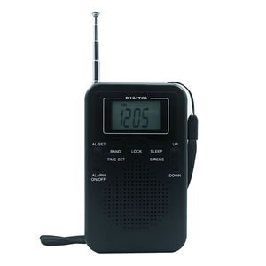 W206 Portable AM/FM 2-Band Digital Radio 1800mAh LCD Display Alarm Clock Headphone Jack - Product Image 1