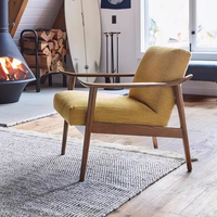 Chaise d'appoint moderne en velours vert Meubles de salon Fauteuil l Canapé simple en bois Chaise de détente nordique