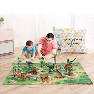 Juguetes para Niños de 3 a 5 Años con Tapete de Actividades y Árboles, Juego Educativo de Dinosaurios Realistas para Crear un Mundo Dinosaurio - Product Image 1