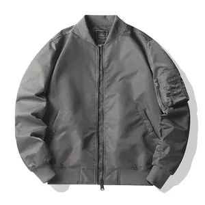 bomber jacket OEM Custom Design high quality men's nylon waterproof flight bomber jacket men