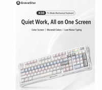 Clavier mécanique GravaStar K98 Tri-mode, fixation Gasket, Hot-Swap, PBT, écran couleur RGB, pour bureau et gaming, compatible Windows