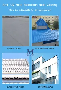 Revêtement imperméable pour toiture Revêtement imperméable pour toiture en béton Revêtement imperméable polymère acrylique