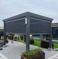 Pergola extérieure en aluminium, résistante au vent et à l'eau, auvent de jardin, parasol de patio, toit à persiennes, pavillon, bâtiments de jardin
