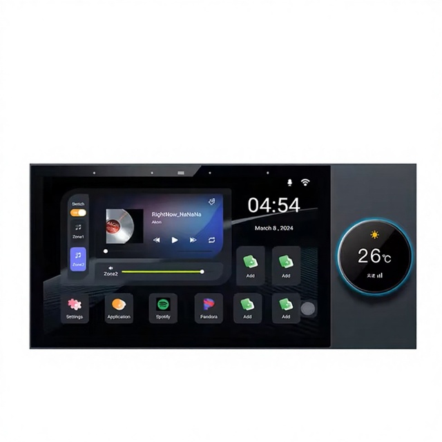 Smart Switch Module 7-inch IPS Display 1280X800 8x30W Wall Amplifier Tuya WiFi Android Intelligence Panel App Touch Screen