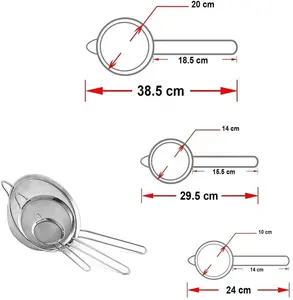 Sale Well High Quality Stainless Steel Strainer Strainer With Double Fine Mesh