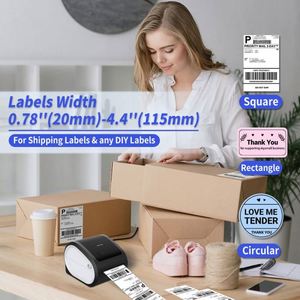 <span class=keywords><strong>AIMO</strong></span> D520 imprimante thermique d'étiquettes de bureau imprimante sans encre à dents bleues pour l'expédition postale d'étiquette d'adresse - Product Image 4
