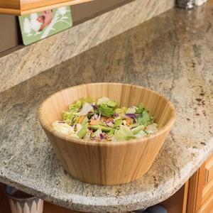 Salade en bois de bambou, fruits, bol alimentaire de légumes avec logo personnalisé - Product Image 4