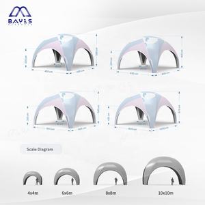 Tentes <span class=keywords><strong>de</strong></span> fête <span class=keywords><strong>de</strong></span> luxe noires <span class=keywords><strong>de</strong></span> grande taille, isolées, pour événements, 100 personnes, auvent gonflable étanche à l'air, tente gazebo - Product Image 6