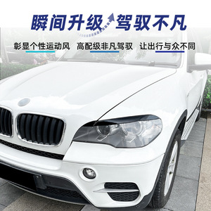 Pegatina para Cejas de Faros Delanteros BMW X5 E70 2008-2013, Textura de Fibra de Carbono Negro Piano, Adhesivo Decorativo para Carrocería - Product Image 5
