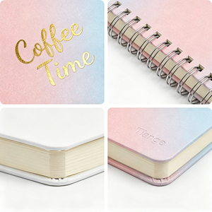 Carnet à spirale personnalisé Tiange, couverture rigide, thème « Heure du café », papier 100g, vente en gros de papeterie, fabricant d'usine - Product Image 2