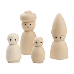Muñecos de Madera sin Acabado de 23 cm, Figuras Pintadas para Manualidades, Juego de Juguetes para Niños - Product Image 5