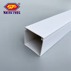 High-Quality Fire Resistant 10X10 16X16 16X25 40x25 Full Size Electrical White Plastic PVC Cable duct and Trunking