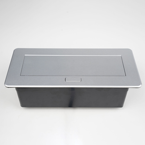 Prise de bureau escamotable en aluminium KLASS - Prise de courant encastrée norme européenne avec <span class=keywords><strong>modules</strong></span> internes personnalisables pour table de bureau - Product Image 5