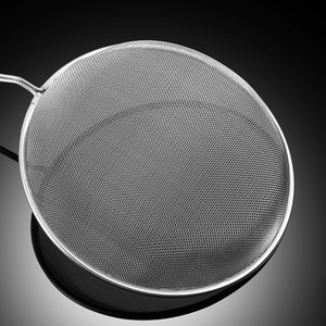 Louche à nouilles personnalisable, filtre à huile, grille de friture, passoire, passoire à lait de soja/jus, en acier inoxydable 304 avec poignée rouge, 201 - Product Image 2