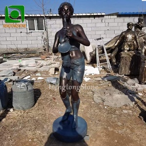 Estatua de Mujer Musical de Tamaño Real en Bronce Fundido 3D H180CM - Product Image 5