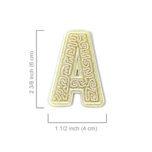 Un parche de letras bordado de tela de lona cosida para ropa - Product Image 3