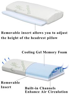 Post cirugía Premium chino pierna espalda soporte Gel refrigeración espuma viscoelástica bambú viscosa cubierta comprimida cama cuña almohada conjunto - Product Image 5