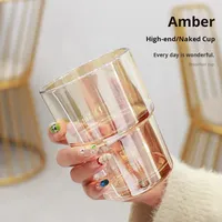 Gobelet en paille tendance en bambou, bouteille en verre créative avec couvercle et paille, style Instagram, gobelet cadeau pour boissons