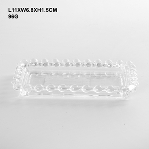 Piccolo <span class=keywords><strong>vassoio</strong></span> di vetro <span class=keywords><strong>con</strong></span> perline chiaro portacandele rotonde per uso matrimoniale <span class=keywords><strong>con</strong></span> colonne per <span class=keywords><strong>candele</strong></span> Tealight - Product Image 4