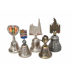 ODM Nhà Máy Trực Tiếp Giá Barcelona Kim Loại 3D Hà Lan Emboss Chuông Áo Vienna Bữa Ăn Tối Tay Chuông Ý Milano Lưu Niệm Chuông - Product Image 1