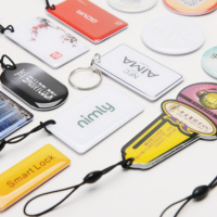 YTS personnalisé réinscriptible RFLD puce intelligente petit pendentif époxy porte-clés NFC carte époxy