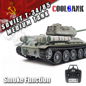 COOLBANK <span class=keywords><strong>Tanque</strong></span> RC <span class=keywords><strong>T</strong></span>-<span class=keywords><strong>34</strong></span>/85 Camuflaje de Nieve Personalizado 3909-1 PRO Modelo de Batalla Soviético con Disparo de BB, Humo y Sonido 2.4Ghz Edición de Coleccionista - Product Image 3