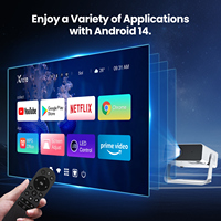 Proyector Inteligente Xnano 1080P con Decodificación 4K, Android 14, WiFi 6, BT 5.4, Enfoque Automático, Corrección Trapezoidal Automática, Cine en Casa, OEM, ODM