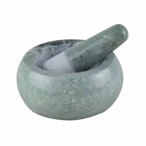 <span class=keywords><strong>Mortier</strong></span> et pilon en pierre de marbre blanc naturel dans des outils d'herbes et d'épices - Product Image 2