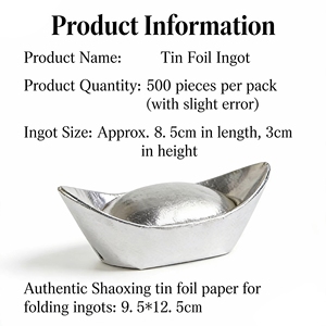 Hochwertig Gefertigte 3D-Stereo-Goldbarren aus Papier für Glücksbringer und Chinesisches Ahnengeld bei Ahnenritualen - Product Image 4