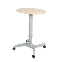 Table d'ordinateur ronde, bureau mobile, à levage, réglable en hauteur, bureau, offre spéciale,