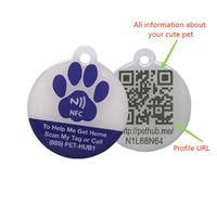 RFID Pet Collars Tag Anti-Lost Hunde marke NFC Einzigartige ID QR Code Hang Schlüssel bund für Pet Tag