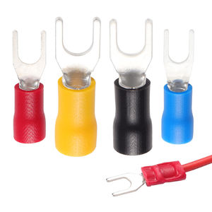 MG ön yalıtımlı bakır kalay kaplama maça terminalleri kırmızı siyah mavi 600V tel bağlantı kıvrım renkli yalıtımlı terminali - Product Image 5