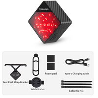 Feu arrière de vélo solaire professionnel à LED, rechargeable, étanche, avec détection intelligente de freinage, pour VTT et vélo de route