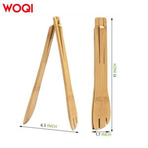 WOQI vente d'usine <span class=keywords><strong>pince</strong></span> en <span class=keywords><strong>bois</strong></span> pliable personnalisée avec spatule en <span class=keywords><strong>bois</strong></span> <span class=keywords><strong>pince</strong></span> <span class=keywords><strong>pelle</strong></span> <span class=keywords><strong>pince</strong></span> <span class=keywords><strong>pour</strong></span> salade pain - Product Image 2