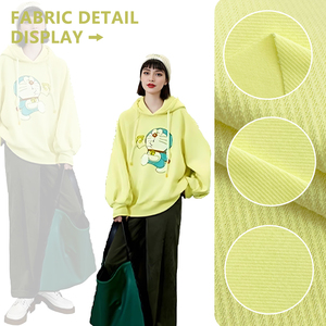 Tela de sarga de algodón, poliéster y spandex 32S, 175 cm de ancho, 280 g/m², tejido elástico para sudaderas, pantalones deportivos y conjuntos de ropa. - Product Image 3