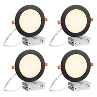 Promotion : Plafonnier encastré rond ultra-plat 4/6 pouces ETL 5CCT dimmable 9W+3W 12W+3W pour éclairage domestique