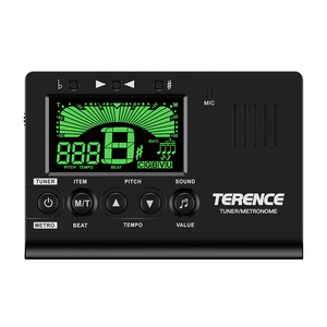 Sintonizzatore Digitale 3-in-1 TERENCE con Metronomo e Generatore di Toni, Volume Regolabile per Chitarra Classica, Basso, Clarinetto, Tromba, Violoncello - Product Image 1