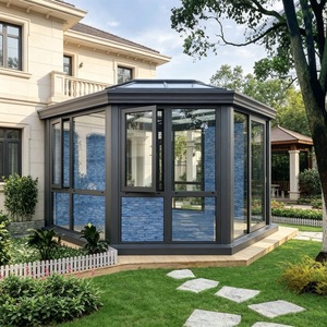 Moderner Verbundglas-Wintergarten für den Außenbereich - Flexibler Raumschmiede mit hoher Lichtdurchlässigkeit für individuelle Lifestyle-Anforderungen - Product Image 1