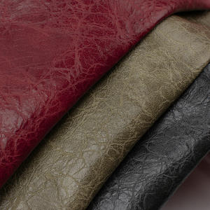 Cuir synthétique PVC semi-PU rétro de 1,0 mm résistant aux rayures avec fond en tissu pour sacs à main et bagages pour femmes F590HB - Product Image 2