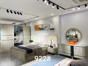 High quality Bedroom Set With Soft Bag <strong>Bedside</strong> <strong>Mirror</strong> Wardrobe Supporting Side <strong>Cabinets</strong> Integrated Design - Product Image 2