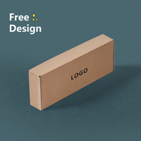 Boîte d'expédition en carton ondulé personnalisée avec logo pour vêtements, pantalons, chaussures et chaussettes, emballages pour petites entreprises