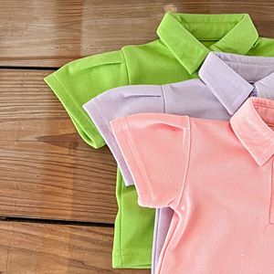 Ensemble de vêtements pour filles 2 pièces, nouveau modèle 2024 - Haut et jupe de couleur unie avec découpes - Product Image 5