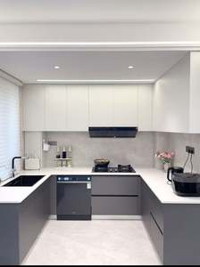 Meubles de cuisine modernes de luxe en aluminium, bois massif, acier inoxydable, mélamine et MDF, fabriqués en Chine - Product Image 2