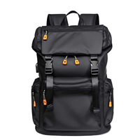 Sac à dos de sport design avec motif uni, compartiment interne pour ordinateur portable - Sac à dos décontracté et tendance