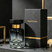 Bouteille diffuseur à roseaux en verre noir transparent dégradé personnalisée, fond volcanique, pot d'arôme vide avec bouchon à vis, parfum d'ambiance de luxe pour la maison