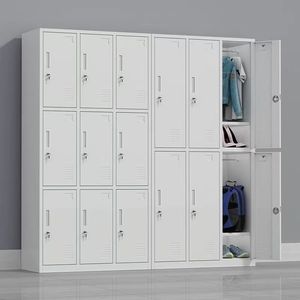 Modern Metal <b>Locker</b> 1800x900x420mm 4 Layers With Lock <b>Storage</b> Cabinet For Factory Staff Dormitory Shoe Organizer - Product Image 1