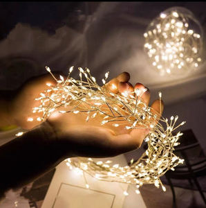 <span class=keywords><strong>Guirlande</strong></span> de lumières <span class=keywords><strong>LED</strong></span> <span class=keywords><strong>micro</strong></span>-fil en cuivre ambre en forme de goutte de rosée pour la décoration de Noël - Product Image 4