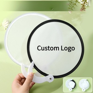 Abanico plegable promocional al por mayor, abanico de poliéster circular plegable con logotipo personalizado, promoción, <span class=keywords><strong>regalos</strong></span> <span class=keywords><strong>publicitarios</strong></span> - Product Image 3