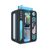 Photomaton personnalisable de style coréen avec imprimante et appareil photo, coque de kiosque selfie